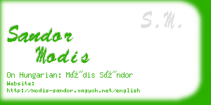 sandor modis business card